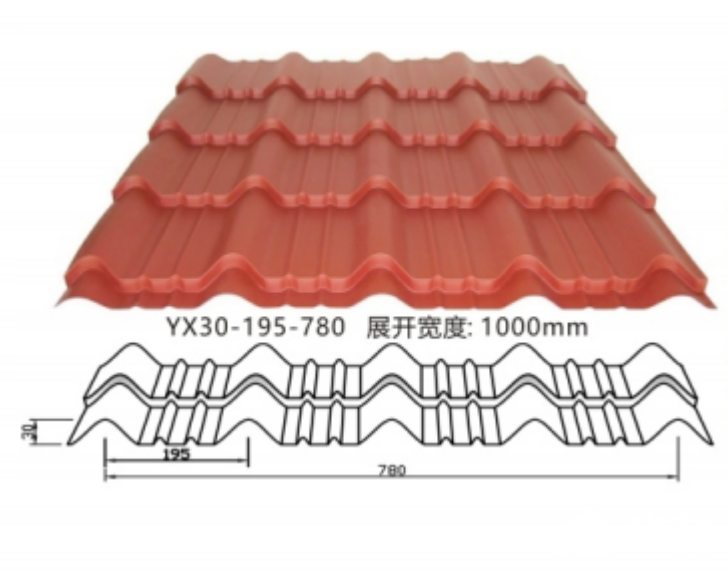 YX30-195-780型彩鋼板-仿古瓦琉璃瓦